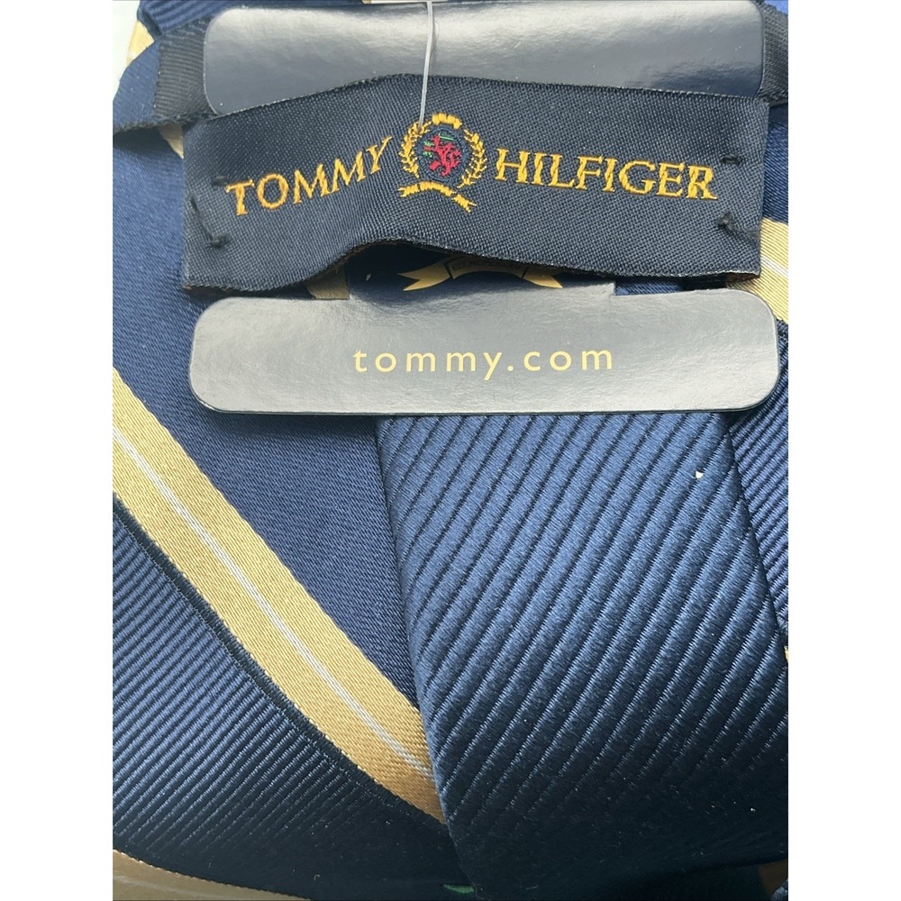 NWT Van Huesen Wrinkle Free Blue Dress Shirt XL 17 32/33 Tommy Hilfiger Silk Tie - Picture 5 of 8
